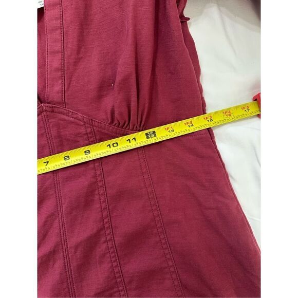 NWT ANTHROPOLOGIE Pilcro Crimson VNeck Seamed Mini Dress sz 8 - Picture 6 of 13